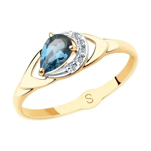 Кольцо декоративное из красного золота