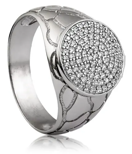 Кольцо декоративное из серебра