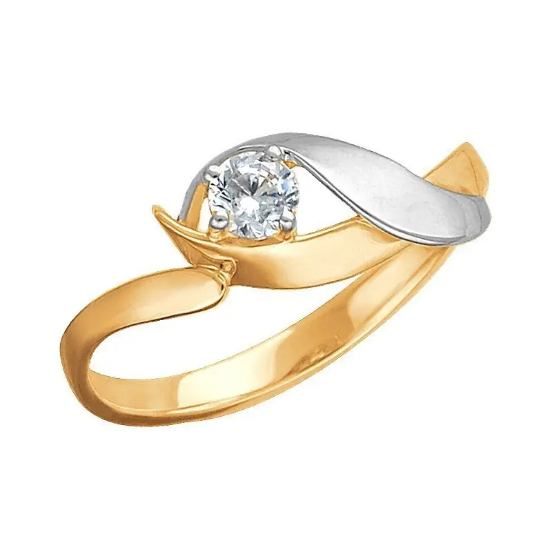 Кольцо декоративное из комбинированного золота