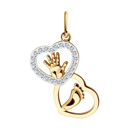 Подвеска декоративная из красного золота