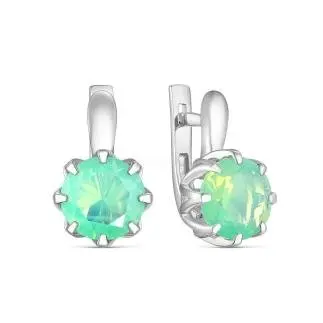 Серьги с английским замком из серебра вид 1