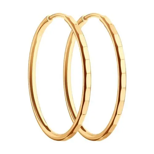 Серьги конго из красного золота