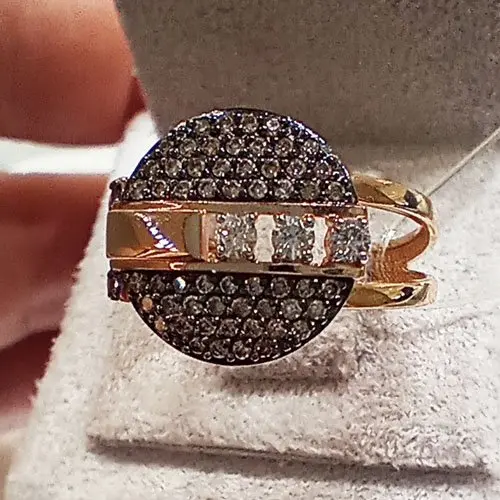 Кольцо декоративное из красного золота