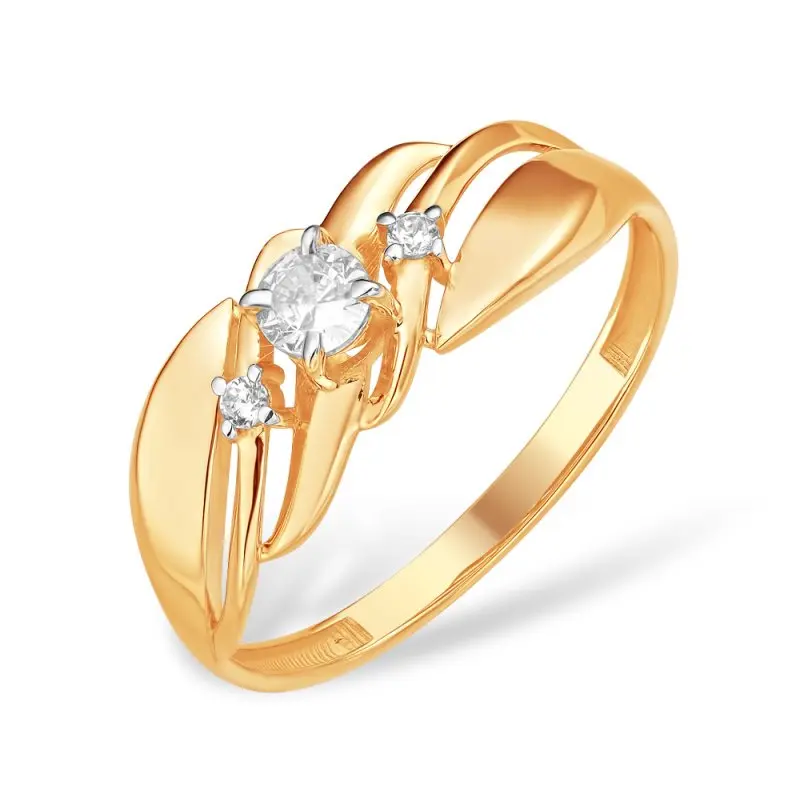 Кольцо декоративное из красного золота