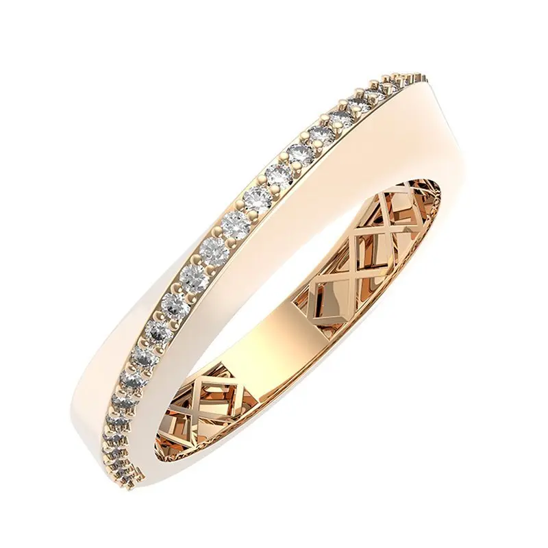 Кольцо декоративное из красного золота