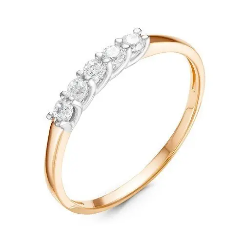 Кольцо декоративное из комбинированного золота