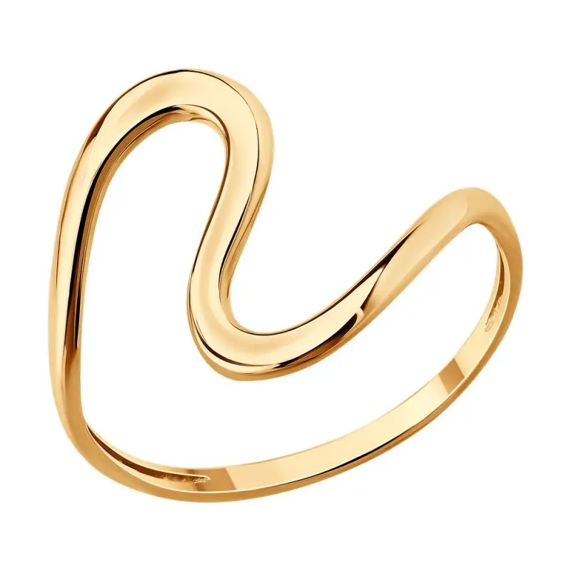 Кольцо декоративное из красного золота