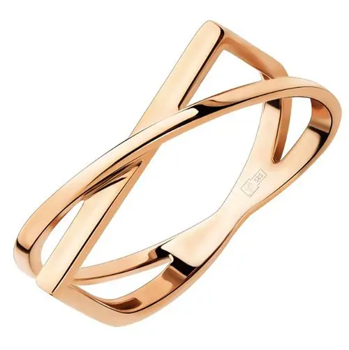 Кольцо декоративное из красного золота