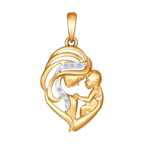 Подвеска декоративная из красного золота