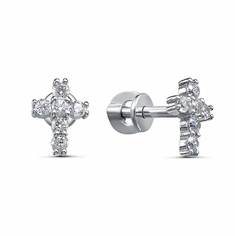 Серьги пуссеты из серебра
