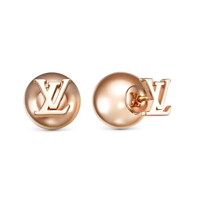 Серьги пуссеты из красного золота