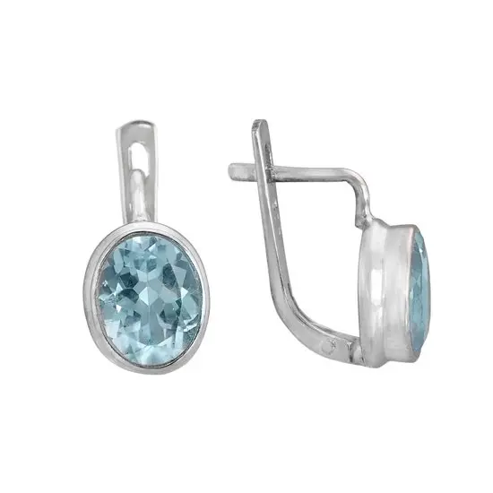 Серьги с английским замком из серебра