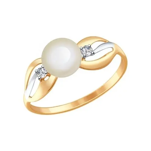 Кольцо декоративное из комбинированного золота