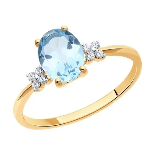 Кольцо декоративное из красного золота