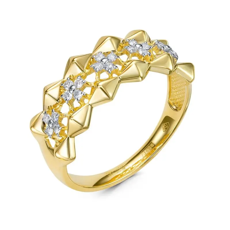 Кольцо декоративное из желтого золота