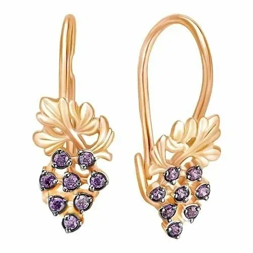 Серьги детские из красного золота