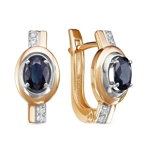 Серьги с английским замком из красного золота