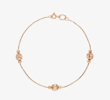 Браслет декоративный из красного золота