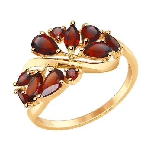 Кольцо декоративное из красного золота