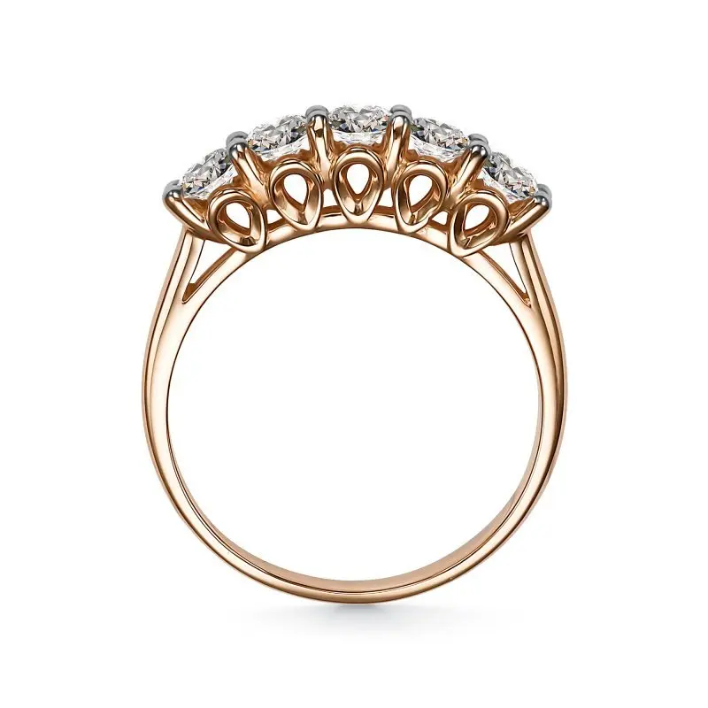 Кольцо декоративное из комбинированного золота