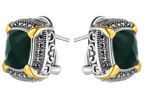 Серьги с английским замком из серебра