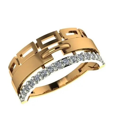 Кольцо декоративное из красного золота