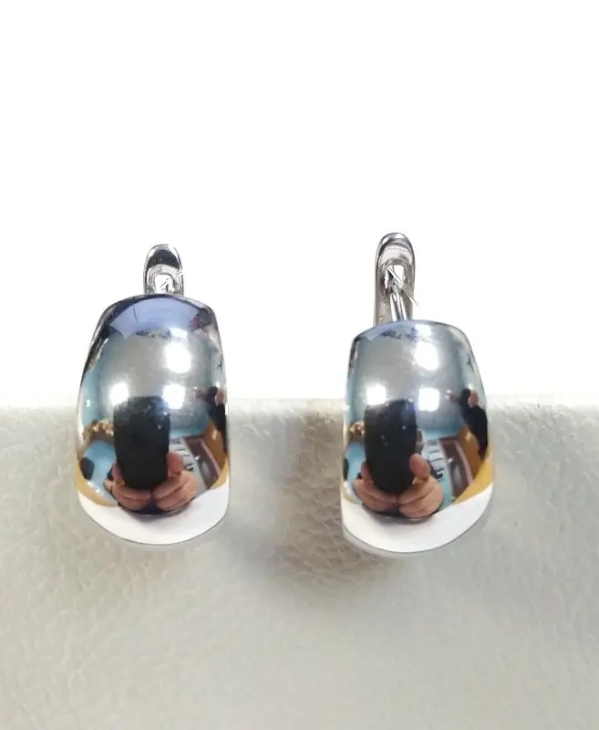 Серьги с английским замком из серебра