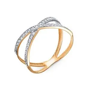 Кольцо декоративное из комбинированного золота