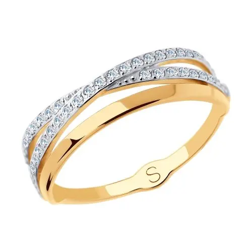 Кольцо декоративное из красного золота