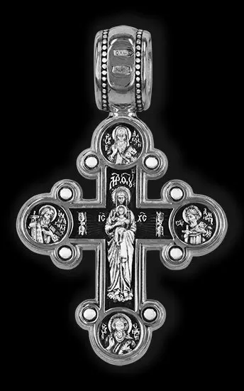 Подвеска крест из серебра