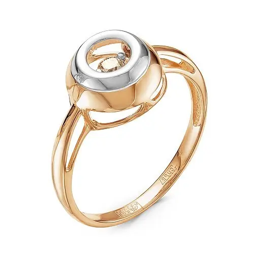 Кольцо декоративное из белого золота с бриллиантами