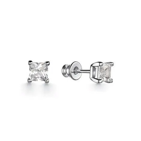 Серьги пуссеты из серебра