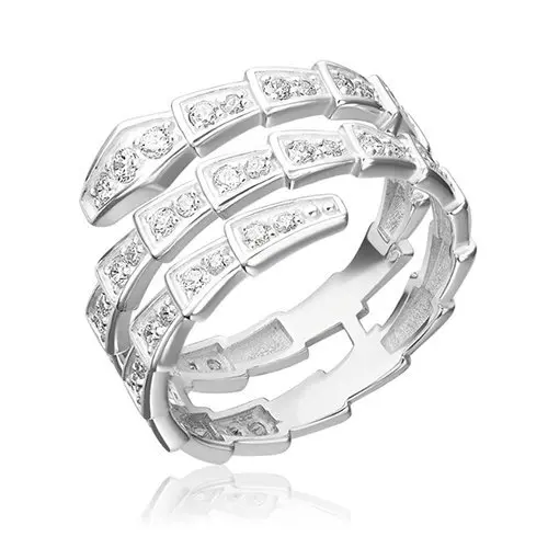 Кольцо декоративное из белого золота