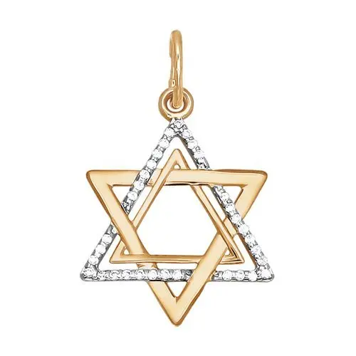 Подвеска декоративная из красного золота