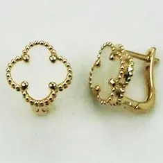 Серьги с английским замком из красного золота