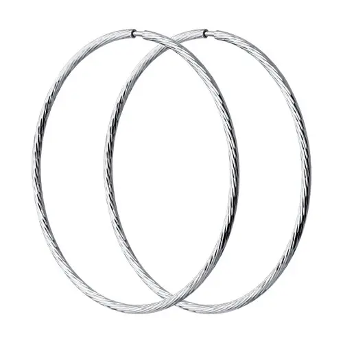 Серьги конго из серебра