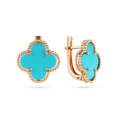 Серьги с английским замком из красного золота