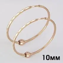 Серьги конго из красного золота