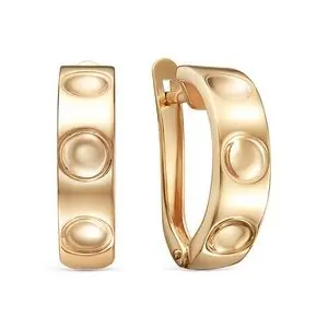 Серьги с английским замком из красного золота