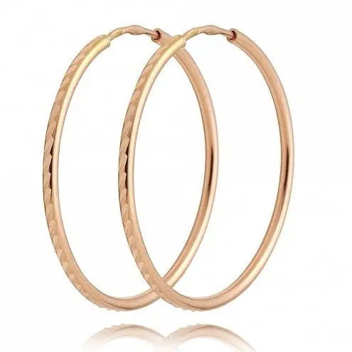 Серьги конго из красного золота