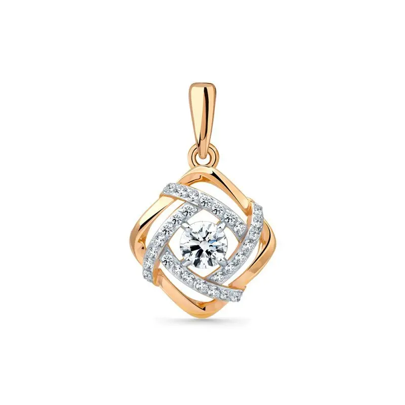 Подвеска декоративная из красного золота