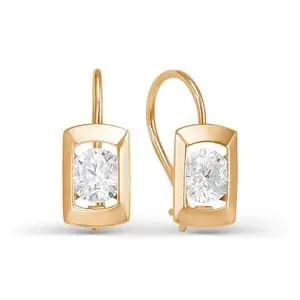 Серьги детские из красного золота