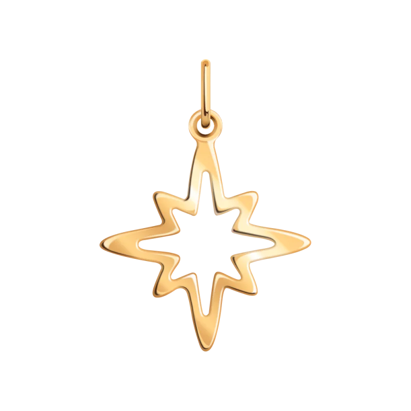 Подвеска декоративная из красного золота