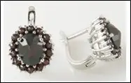 Серьги с английским замком из серебра