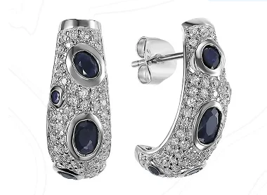 Серьги пуссеты из серебра