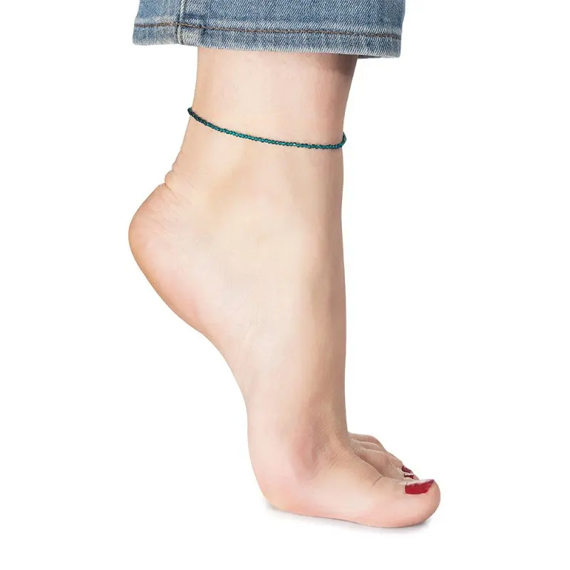 Браслет на ногу из серебра