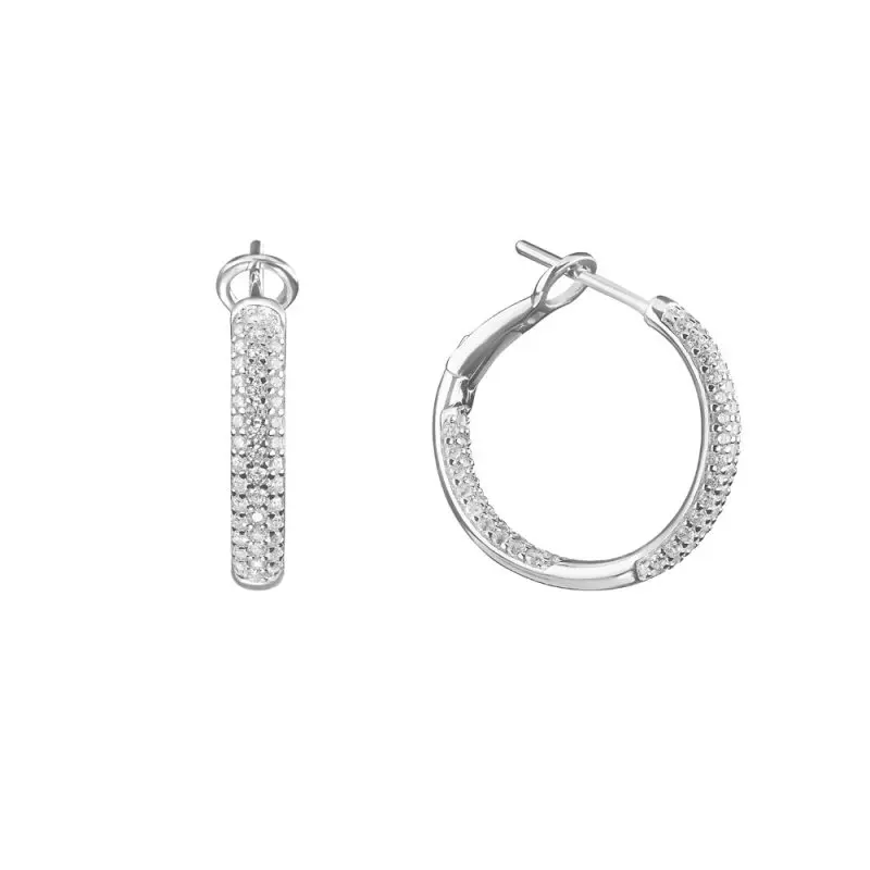 Серьги конго из серебра