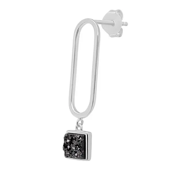 Серьги одиночные из серебра