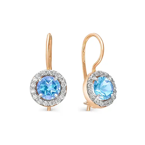 Серьги петельки из красного золота