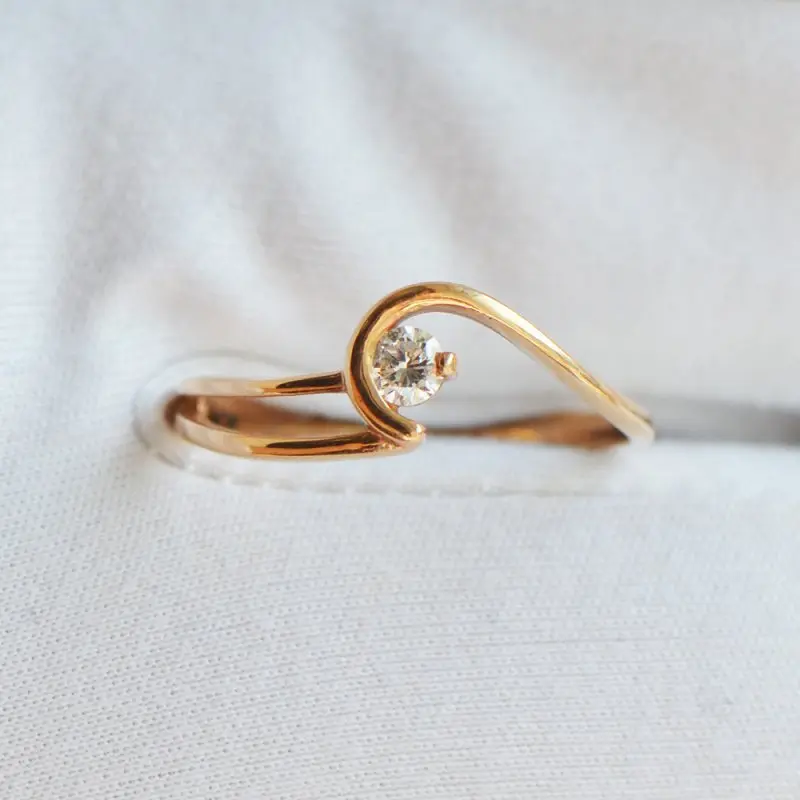 Кольцо декоративное из красного золота